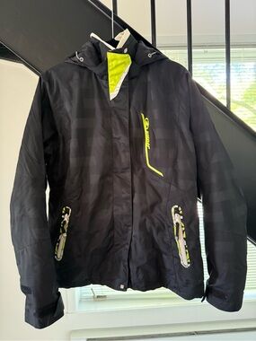 Black Jacket with Neon Yellow Trim